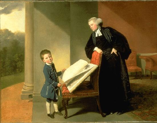 Johann Zoffany The Reverend Randall Burroughs and his son Ellis oil painting image